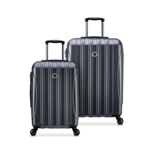 DELSEY PARIS Helium Aero 2-Piece Hardside Expandable Spinner Luggage Set includes 21" Carry-On & 25" Checked, Steel Grey