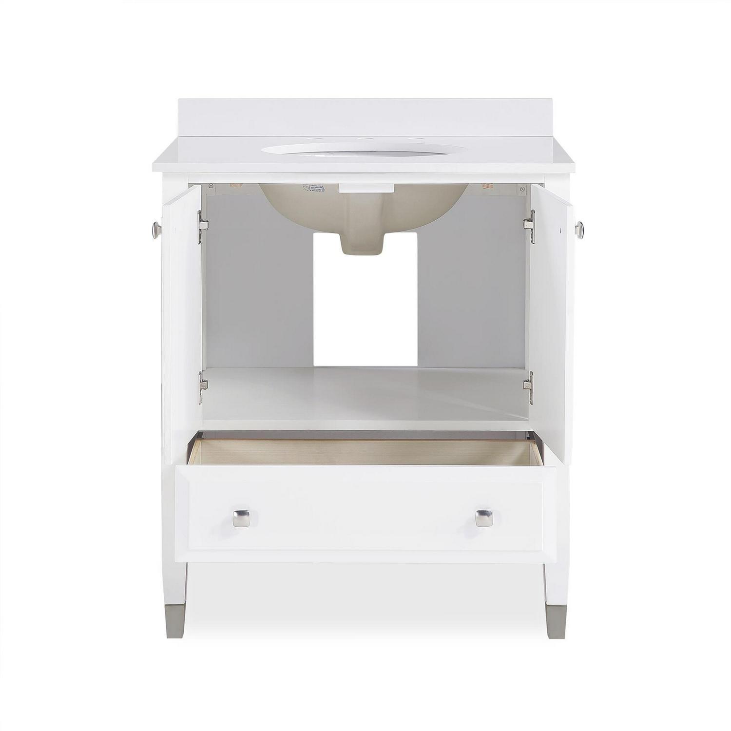 DHP Metcalfe 30 Inch Bathroom Vanity with Sink, White - Image 15