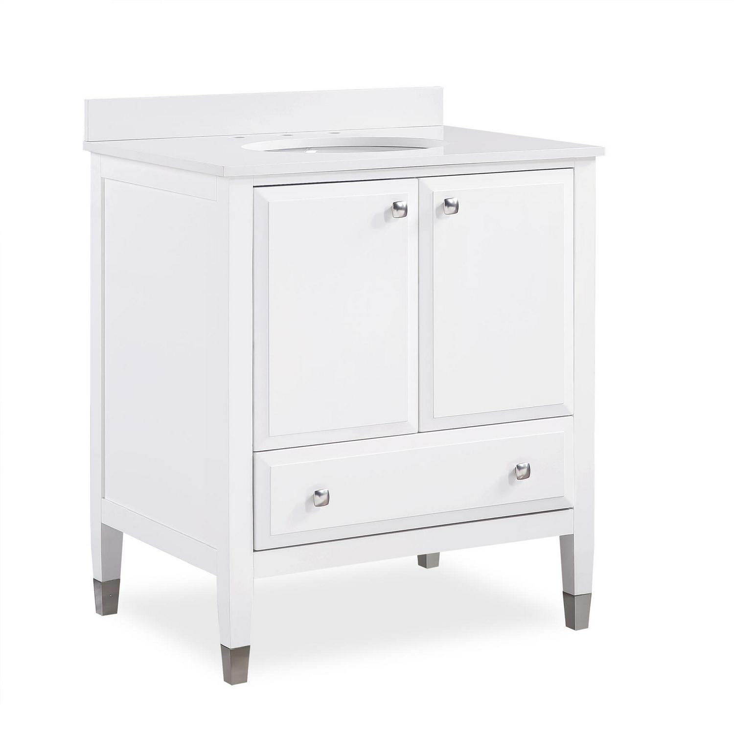 DHP Metcalfe 30 Inch Bathroom Vanity with Sink, White - Image 12