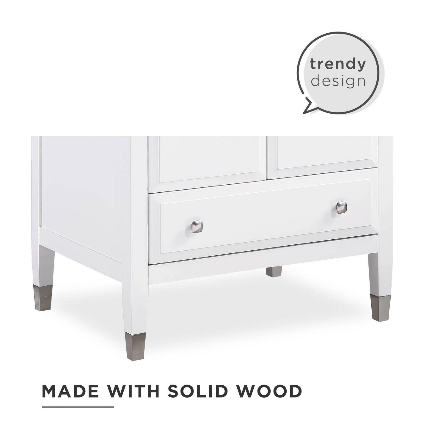 DHP Metcalfe 30 Inch Bathroom Vanity with Sink, White - Image 9