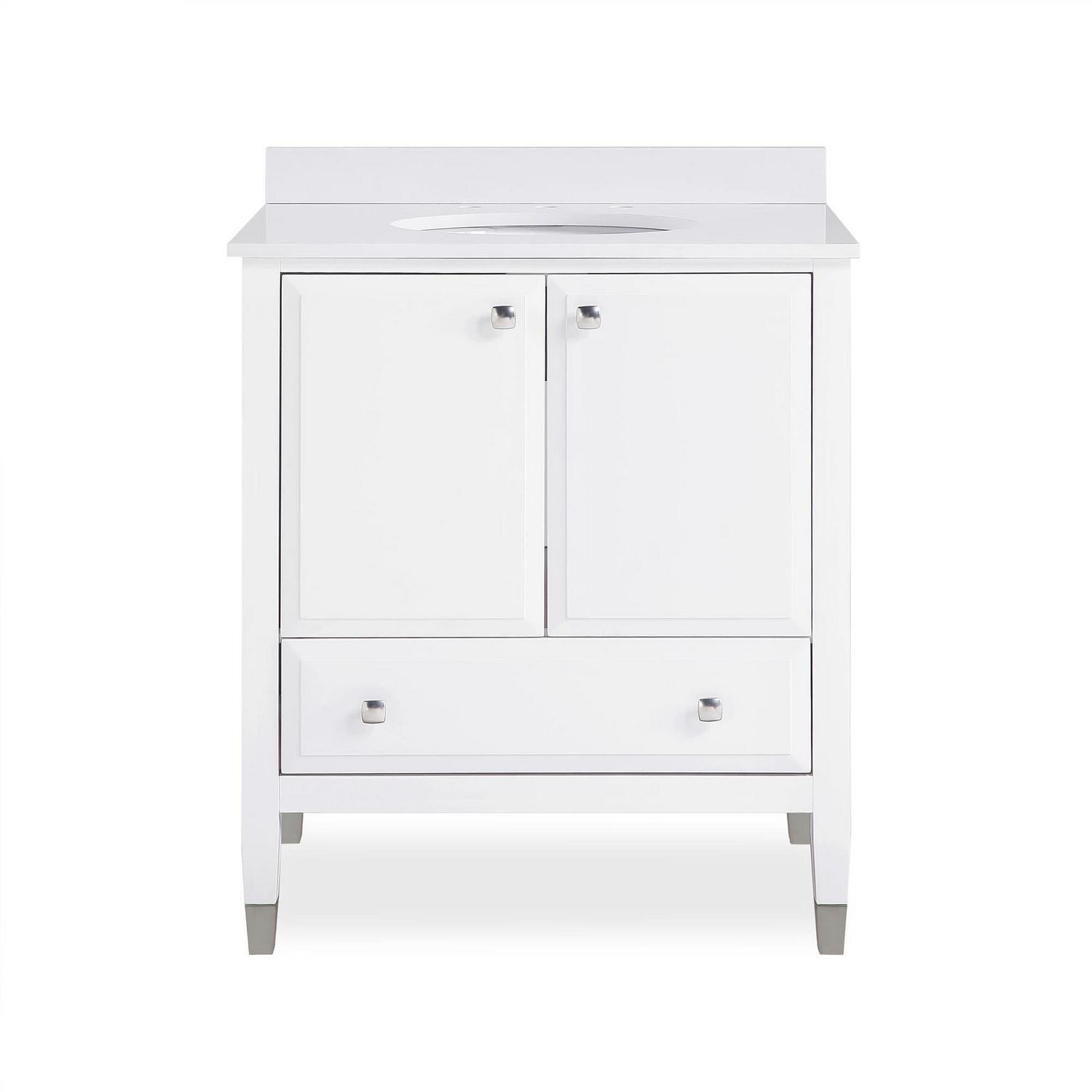 DHP Metcalfe 30 Inch Bathroom Vanity with Sink, White - Image 14