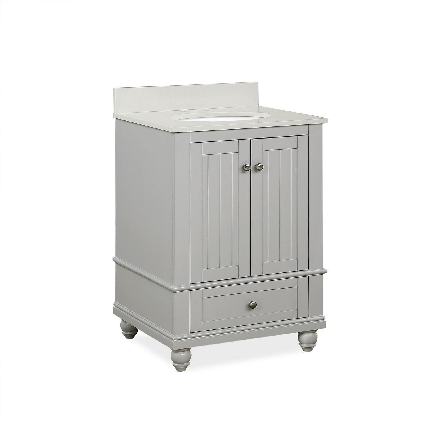 DHP Monteray Beach 24 Inch Bathroom Vanity with Sink, Gray - Image 5