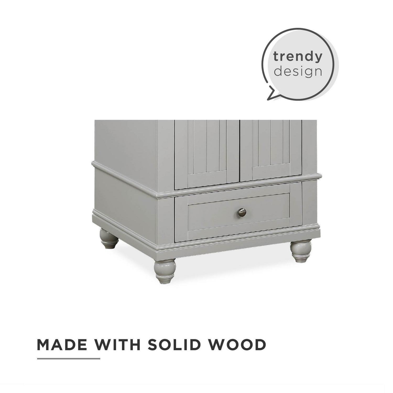 DHP Monteray Beach 24 Inch Bathroom Vanity with Sink, Gray - Image 10