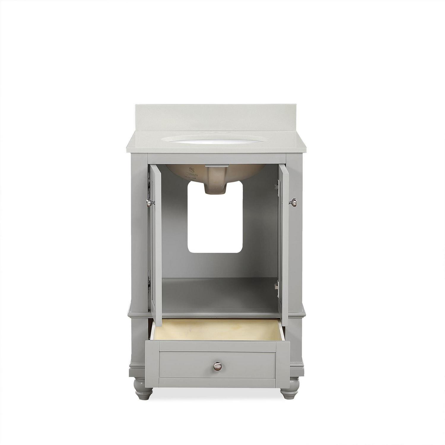 DHP Monteray Beach 24 Inch Bathroom Vanity with Sink, Gray - Image 16
