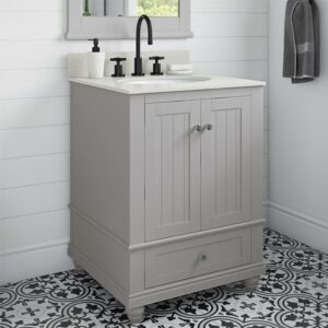 DHP Monteray Beach 24 Inch Bathroom Vanity with Sink, Gray
