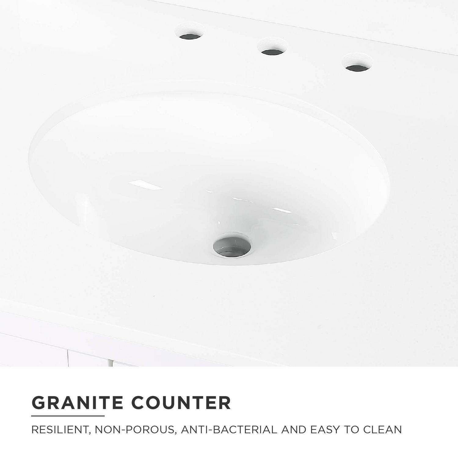 DHP Monteray Beach 30 Inch Bathroom Vanity with Sink, White - Image 6