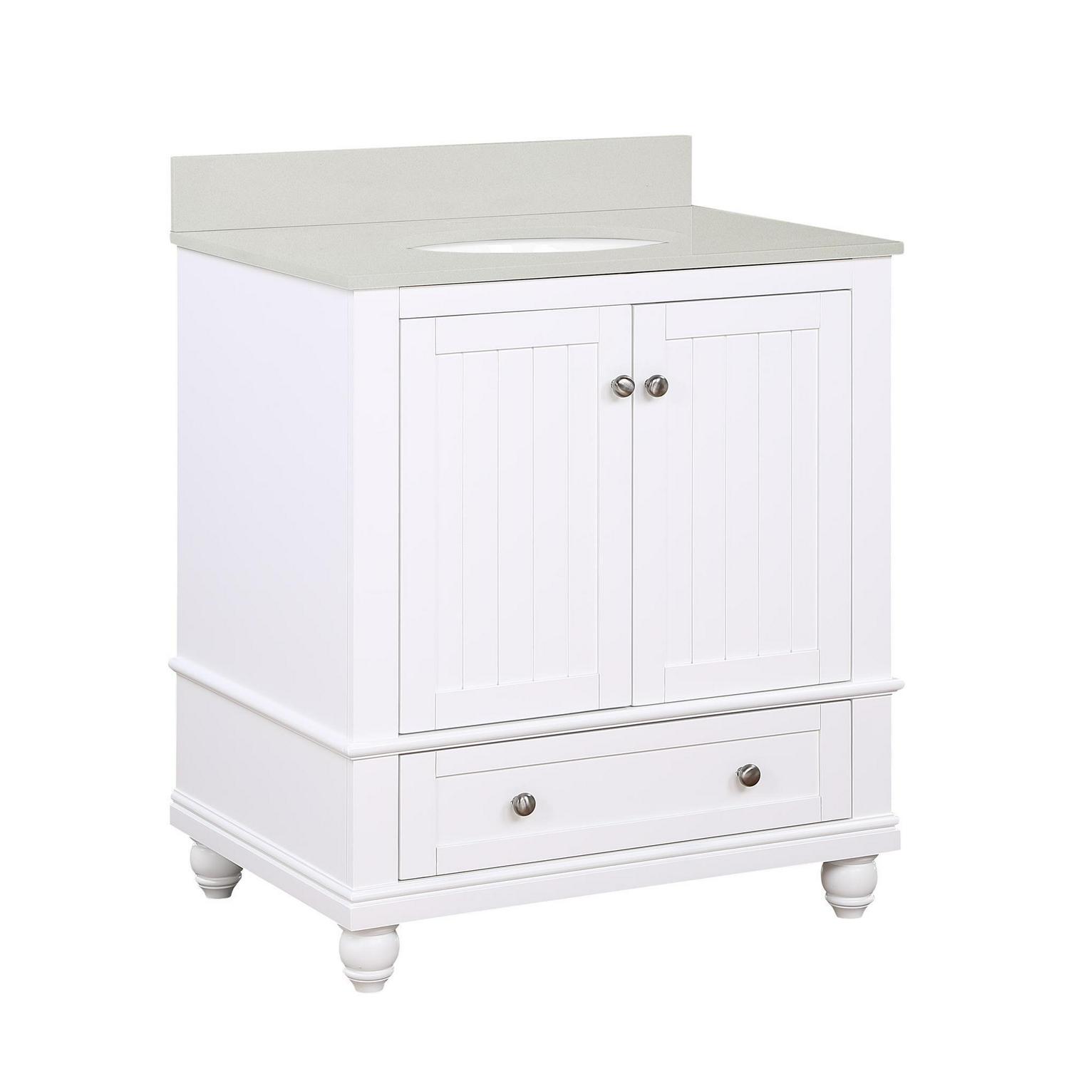 DHP Monteray Beach 30 Inch Bathroom Vanity with Sink, White - Image 4