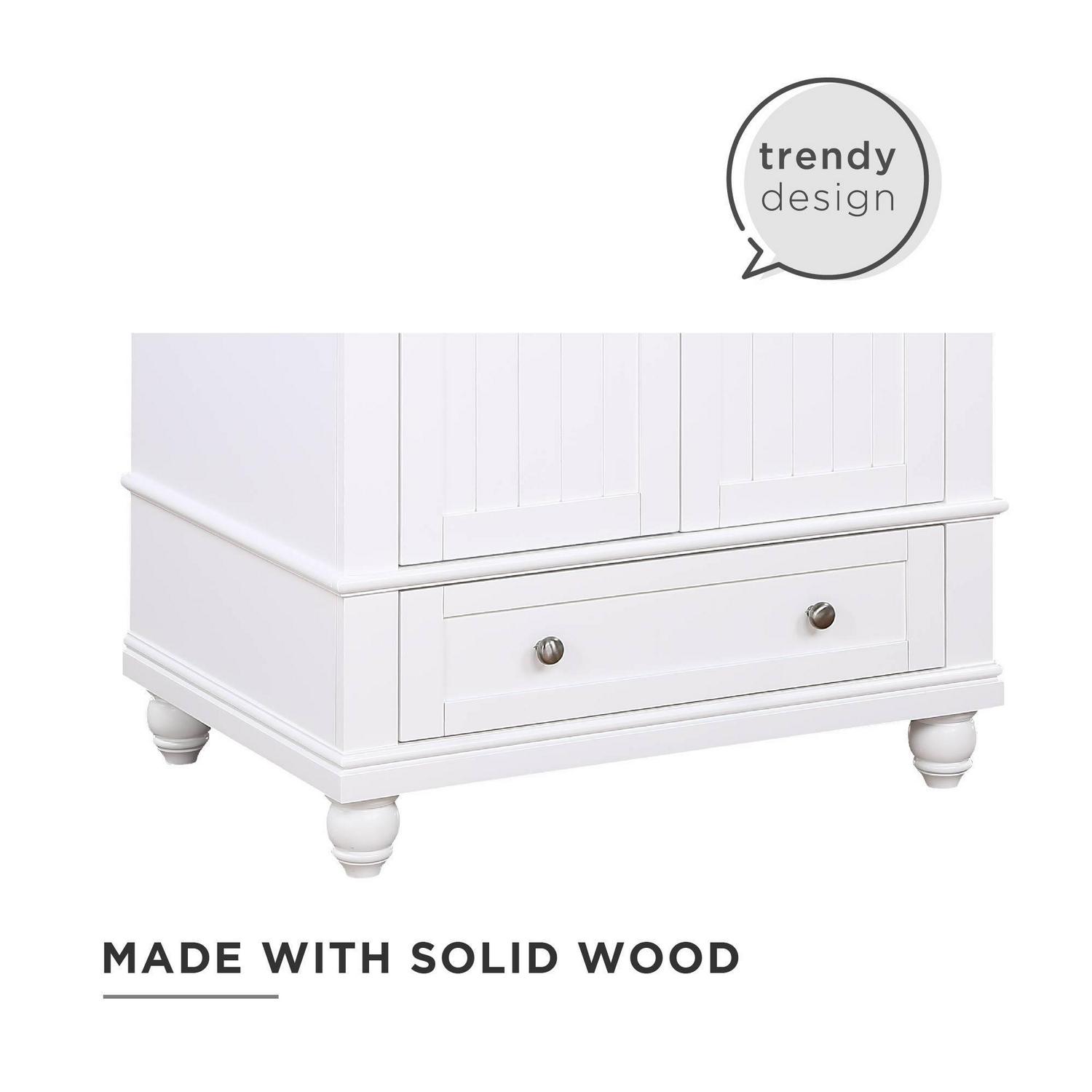 DHP Monteray Beach 30 Inch Bathroom Vanity with Sink, White - Image 9