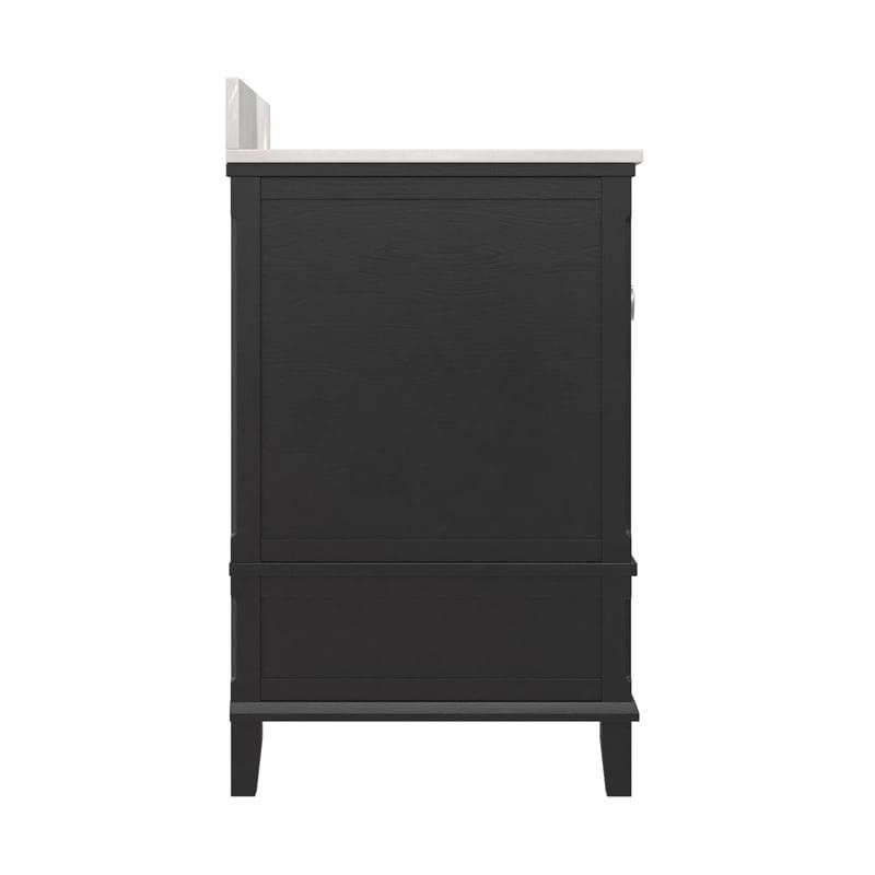 DHP Otum 24 Inch Bathroom Vanity with Sink, Black Wood - Image 6
