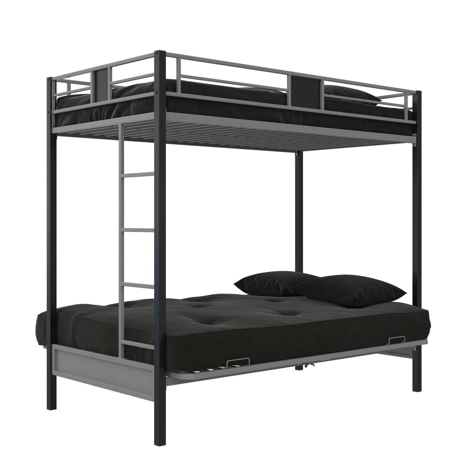 Silver Screen Twin/Futon Metal Bunk Bed - Image 6