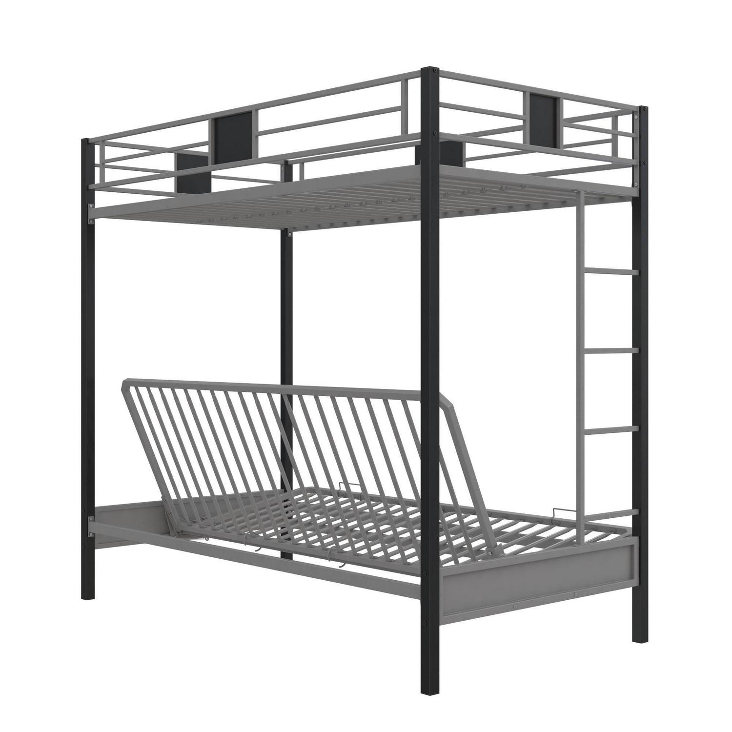 Silver Screen Twin/Futon Metal Bunk Bed - Image 16