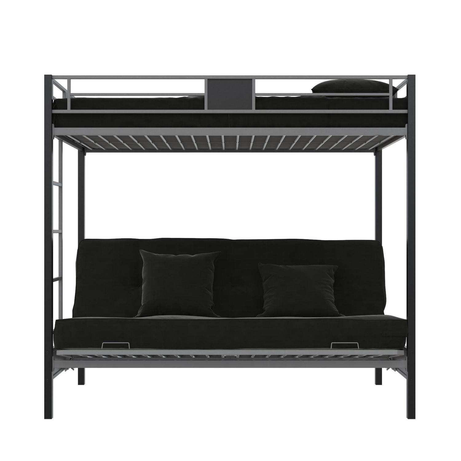 Silver Screen Twin/Futon Metal Bunk Bed - Image 12