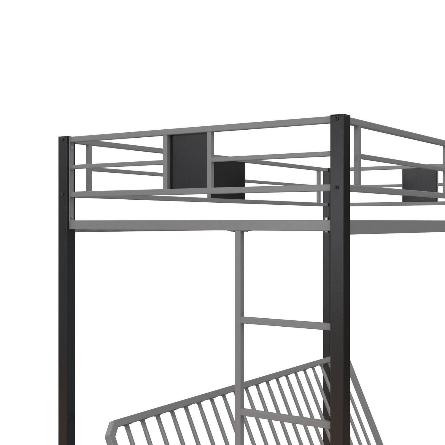 Silver Screen Twin/Futon Metal Bunk Bed - Image 17