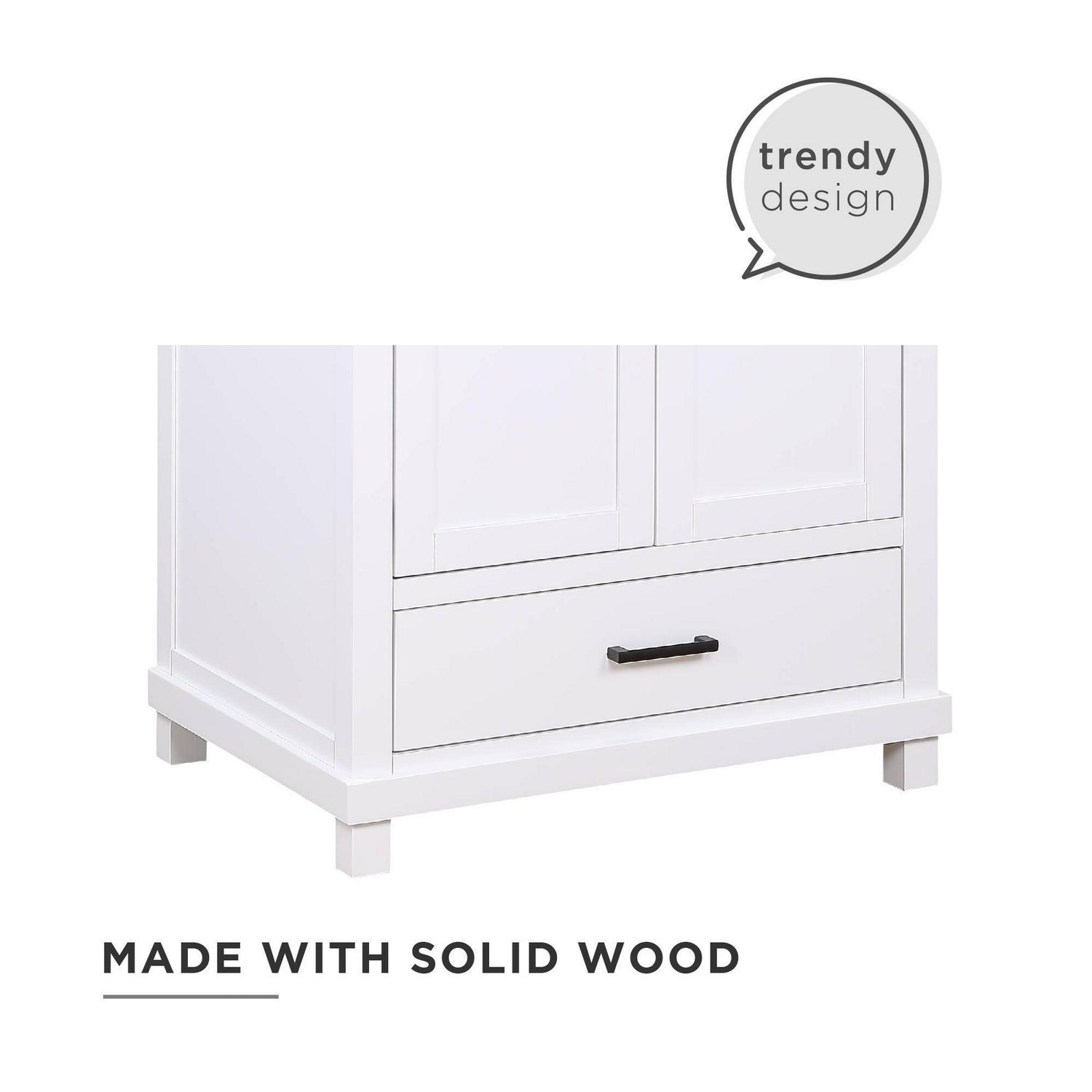 DHP Sunnybrooke 30 Inch Bathroom Vanity with Sink, White - Image 12