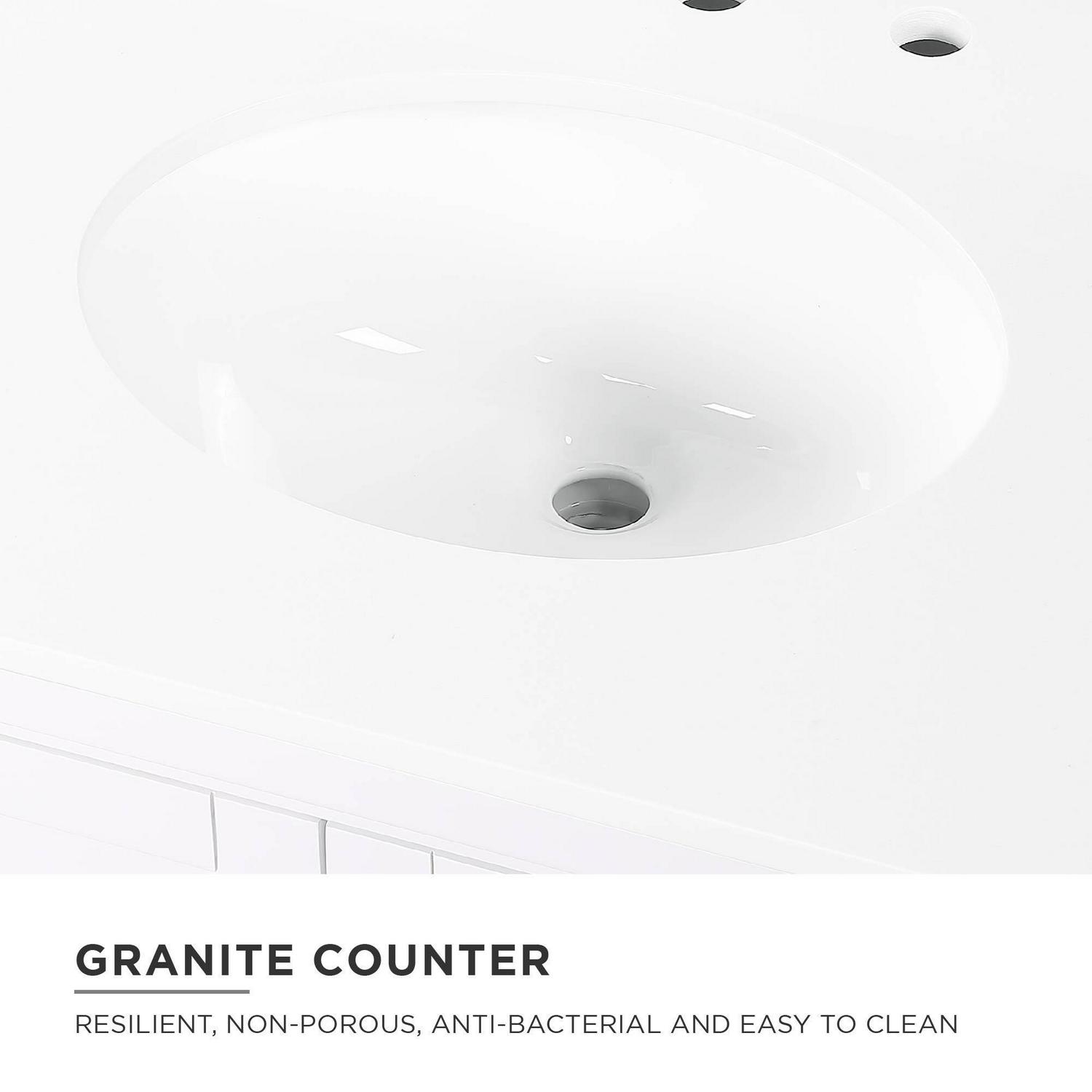 DHP Sunnybrooke 30 Inch Bathroom Vanity with Sink, White - Image 9