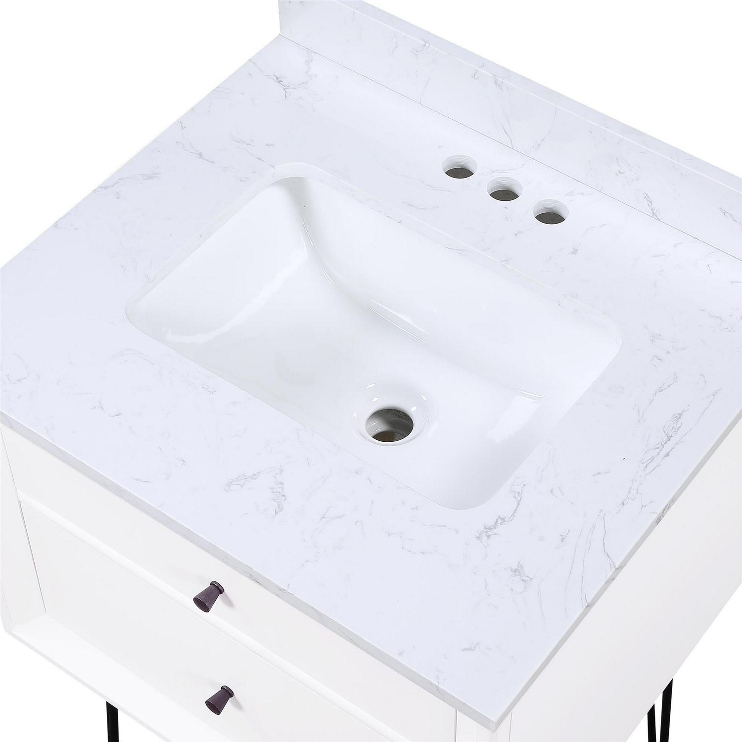 DHP Tribecca 24 Inch Floating Wall Mounted Bathroom Vanity, White - Image 20