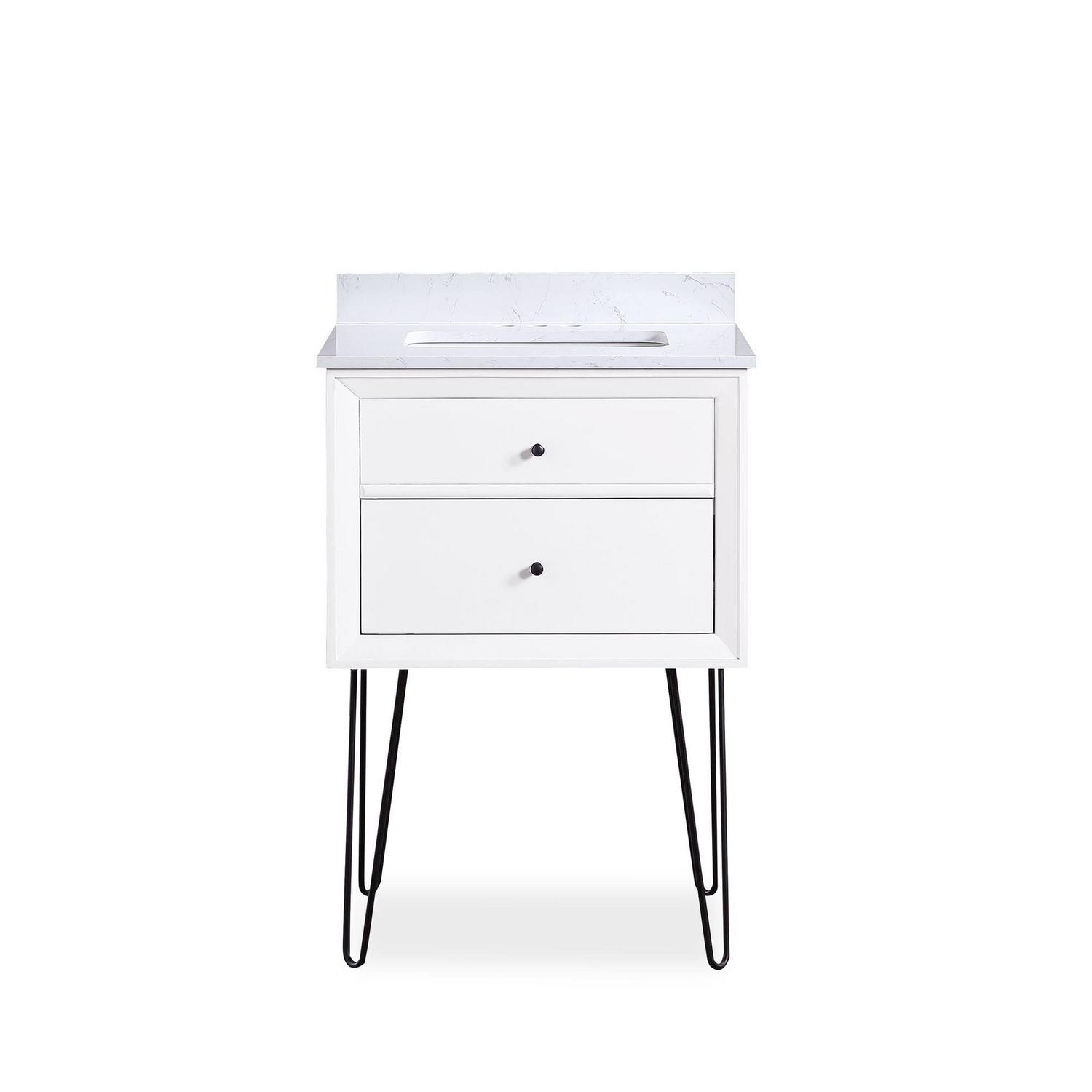 DHP Tribecca 24 Inch Floating Wall Mounted Bathroom Vanity, White - Image 18