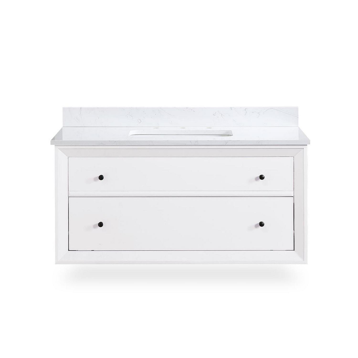DHP Tribecca 36 Inch Floating Wall Mounted Bathroom Vanity with Sink, White - Image 22