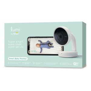 Pampers Lumi Smart Video Baby Monitor, HD Video & Audio, WiFi Camera, LCD, White (Discontinued)