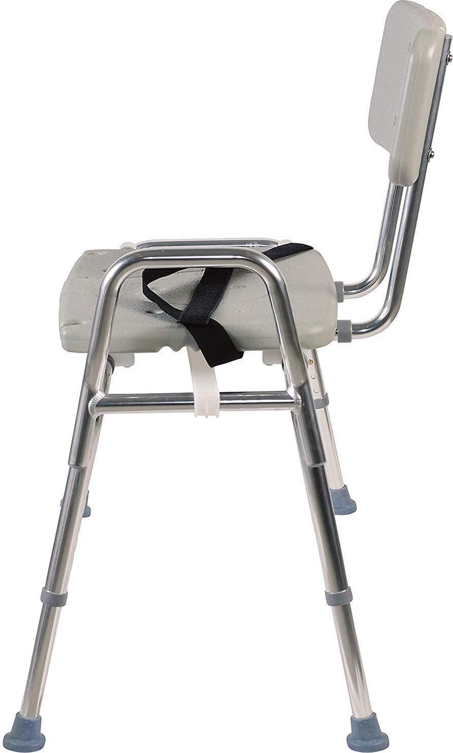Tub Transfer Bench and Sliding Shower Chair Made of Heavy Duty Non Slip Aluminum Body and Plastic Seat with Adjustable Seat Height and Cut Out Access Holding Weight Capacity up to 400 lbs, Gray - Image 8