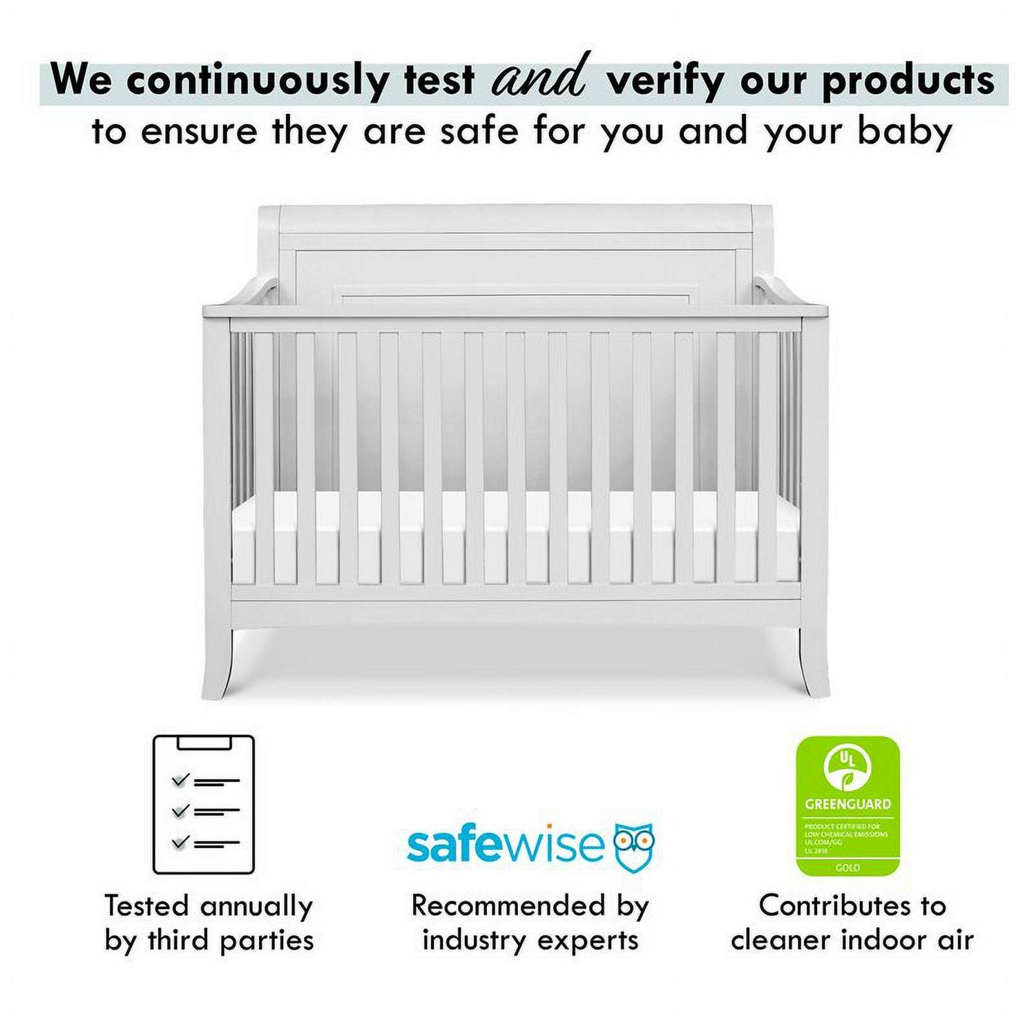 DaVinci Anders Pine Wood 4-in-1 Convertible Crib in Cloud Gray - Image 5