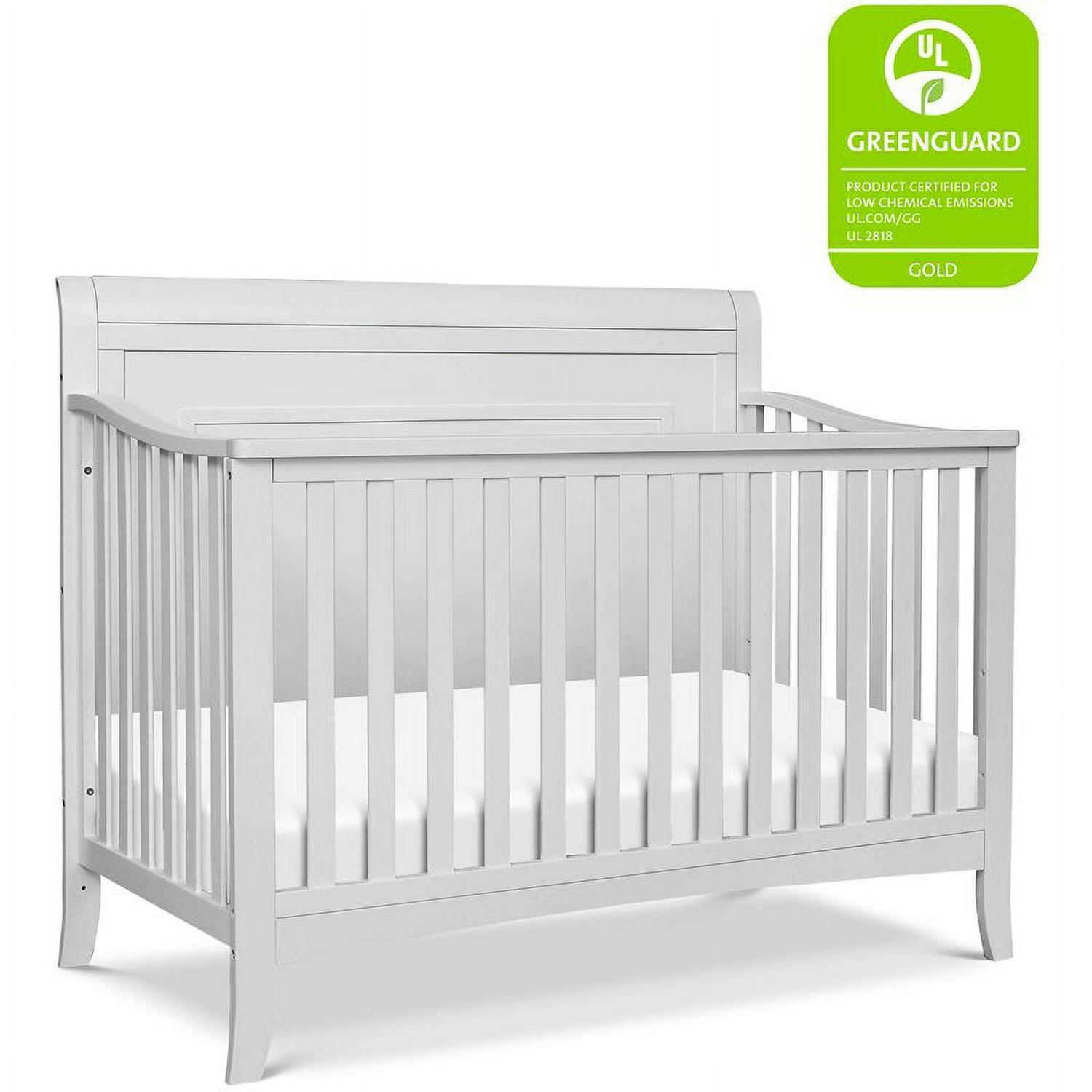 DaVinci Anders Pine Wood 4-in-1 Convertible Crib in Cloud Gray - Image 2