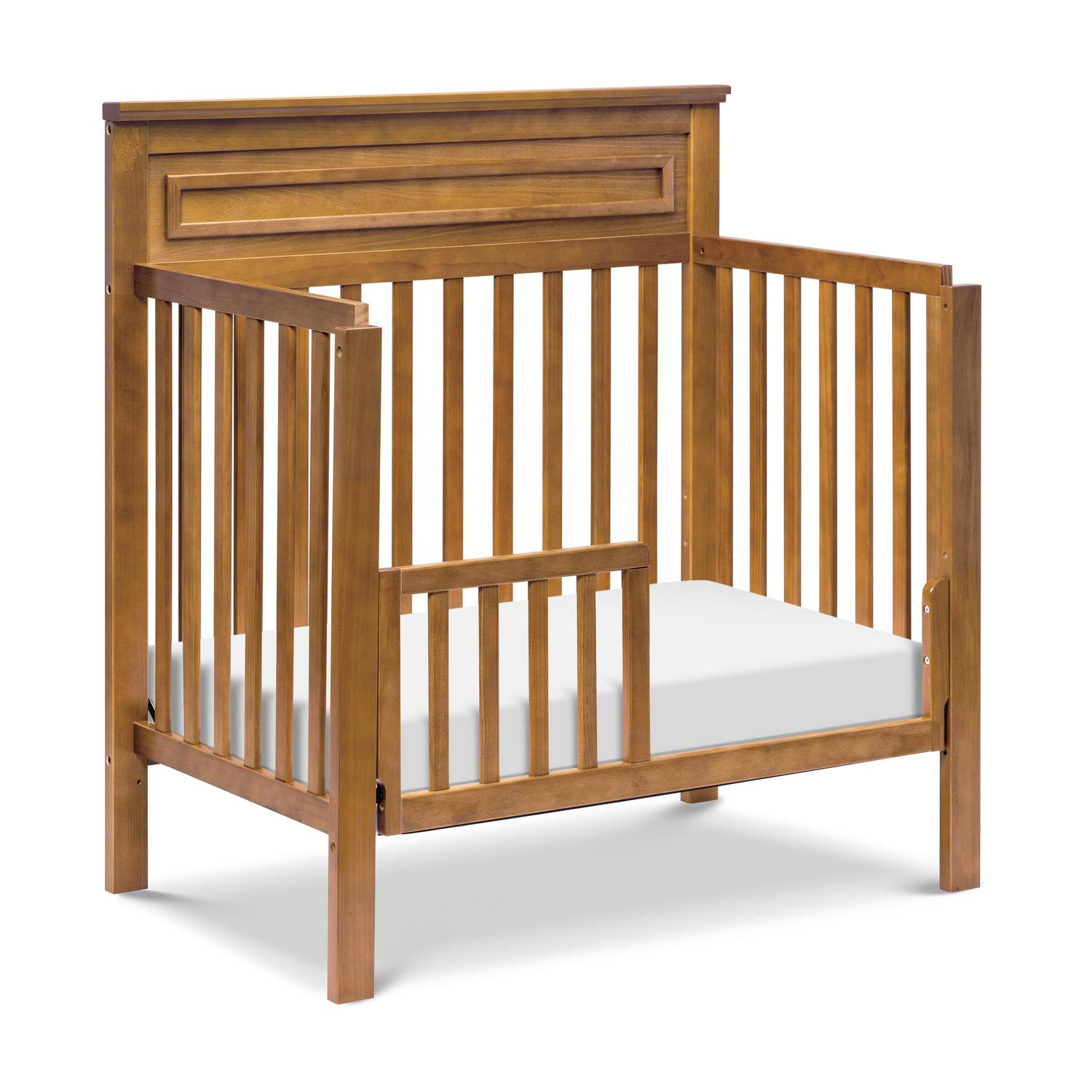 DaVinci Autumn 4-in-1 Pine Wood Convertible Mini Crib in Chestnut - Image 9