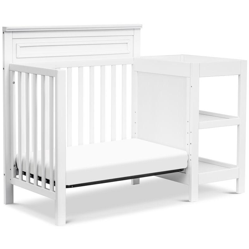 DaVinci Autumn Pine Wood 4-in-1 Mini Crib & Changer Combo in White - Image 5