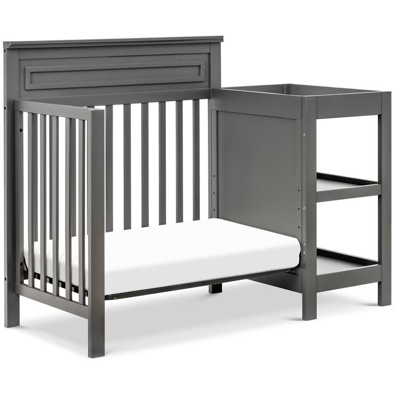 DaVinci Autumn Pine Wood 4-in-1 Mini Crib & Changer Combo in Slate - Image 7