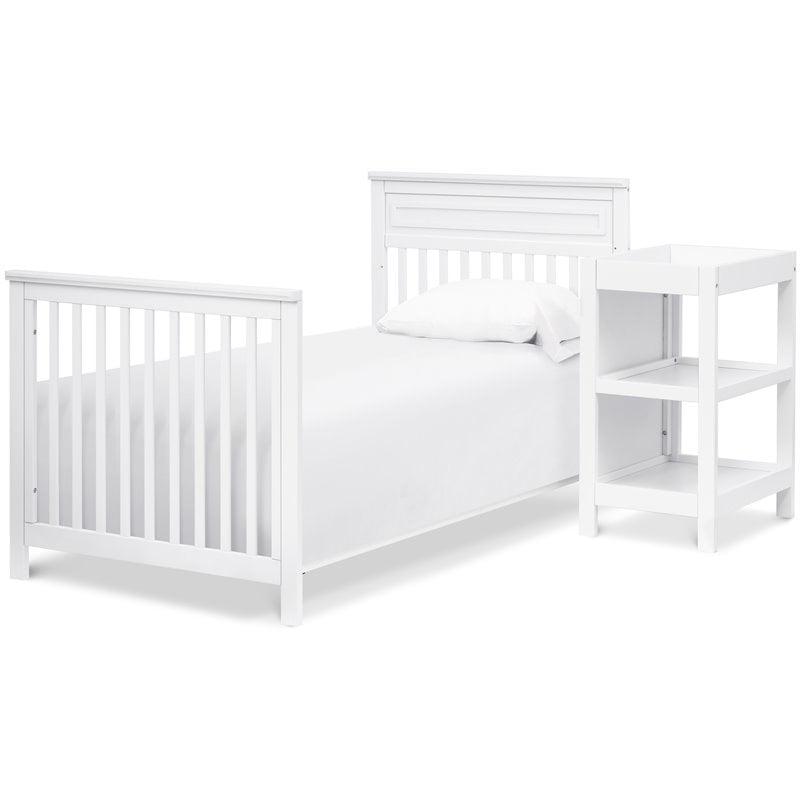DaVinci Autumn Pine Wood 4-in-1 Mini Crib & Changer Combo in White - Image 6