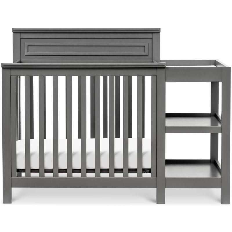 DaVinci Autumn Pine Wood 4-in-1 Mini Crib & Changer Combo in Slate - Image 9