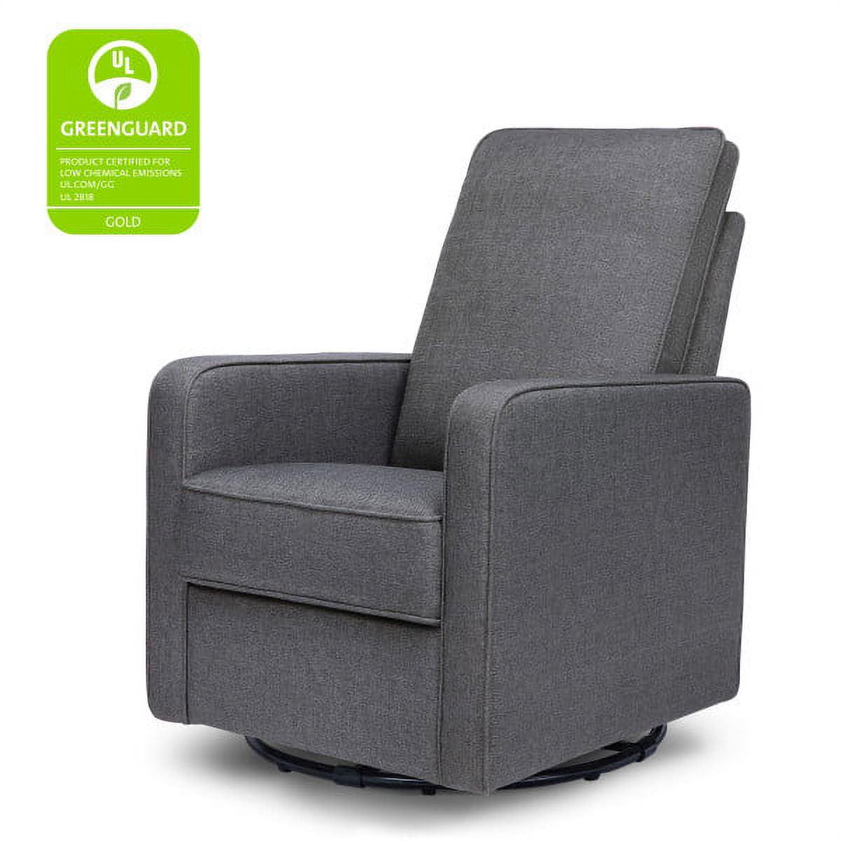 DaVinci Casey Pillowback Swivel Glider in Shadow Gray - Image 2
