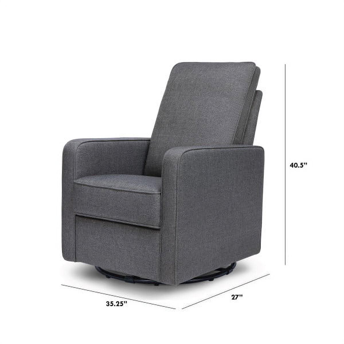 DaVinci Casey Pillowback Swivel Glider in Shadow Gray - Image 4