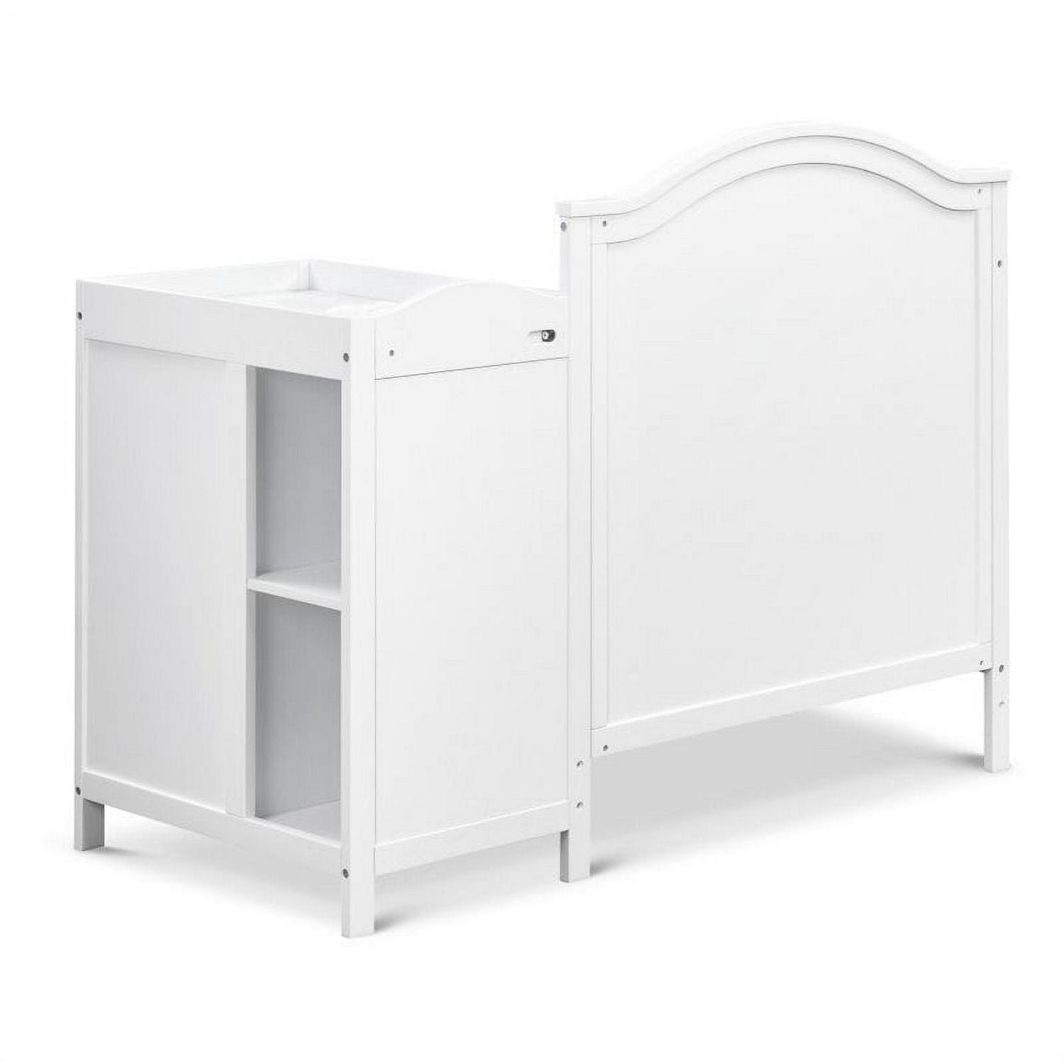 DaVinci Charlie 4-in-1 Convertible Mini Crib & Changer in White - Image 5