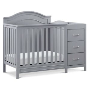 DaVinci Charlie 4-in-1 Convertible Mini Crib & Changer in Grey