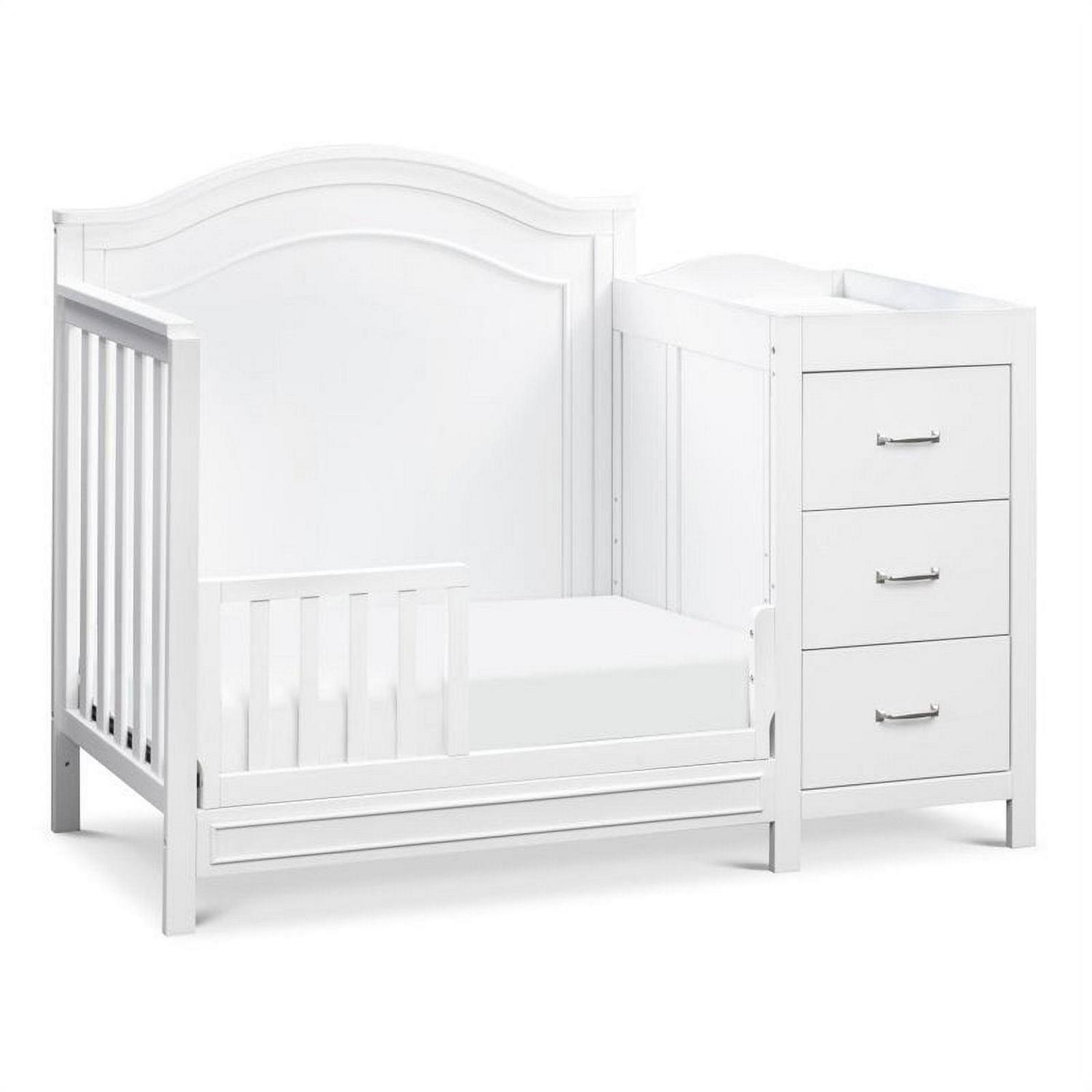 DaVinci Charlie 4-in-1 Convertible Mini Crib & Changer in White - Image 9
