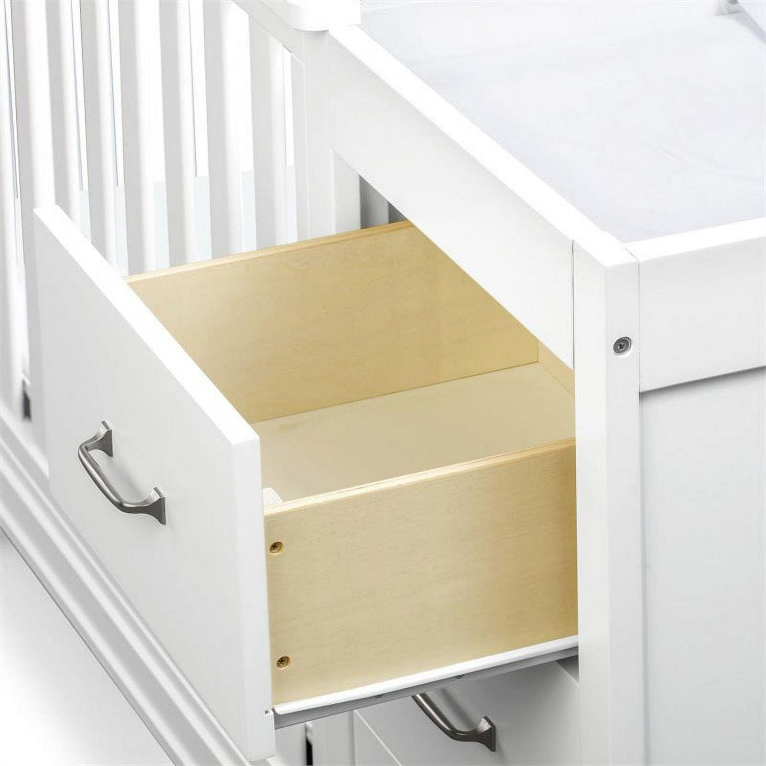 DaVinci Charlie 4-in-1 Convertible Mini Crib & Changer in White - Image 6