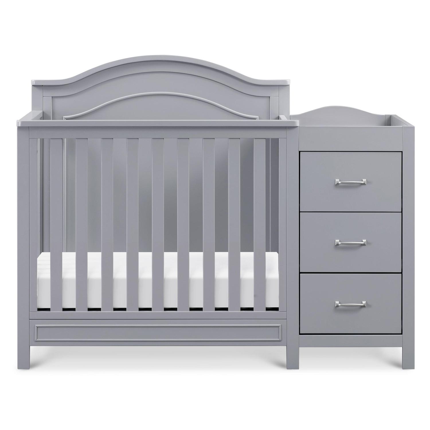 DaVinci Charlie 4-in-1 Convertible Mini Crib & Changer in Grey - Image 4