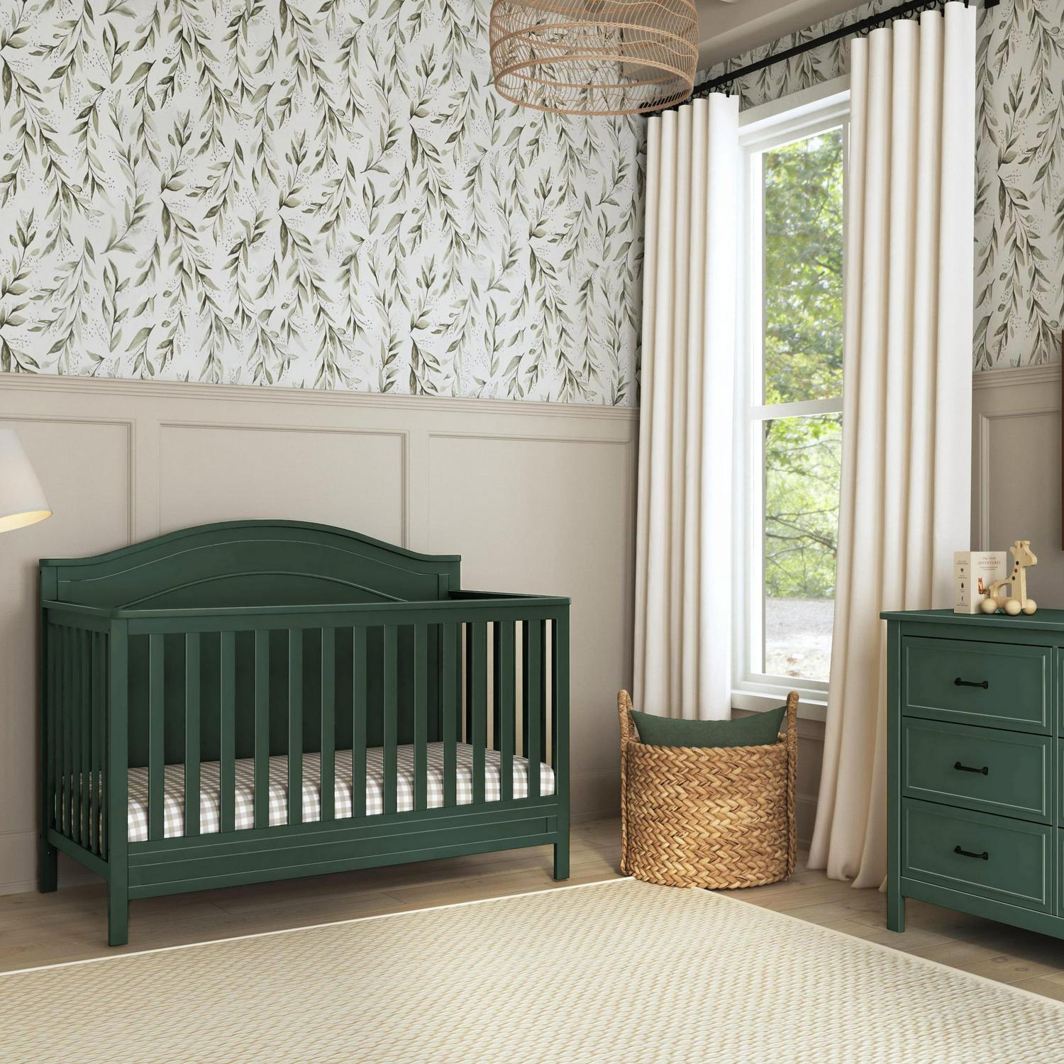 DaVinci Charlie 4-in-1 Convertible Crib, Greenguard Gold Certified, Forest Green - Image 6