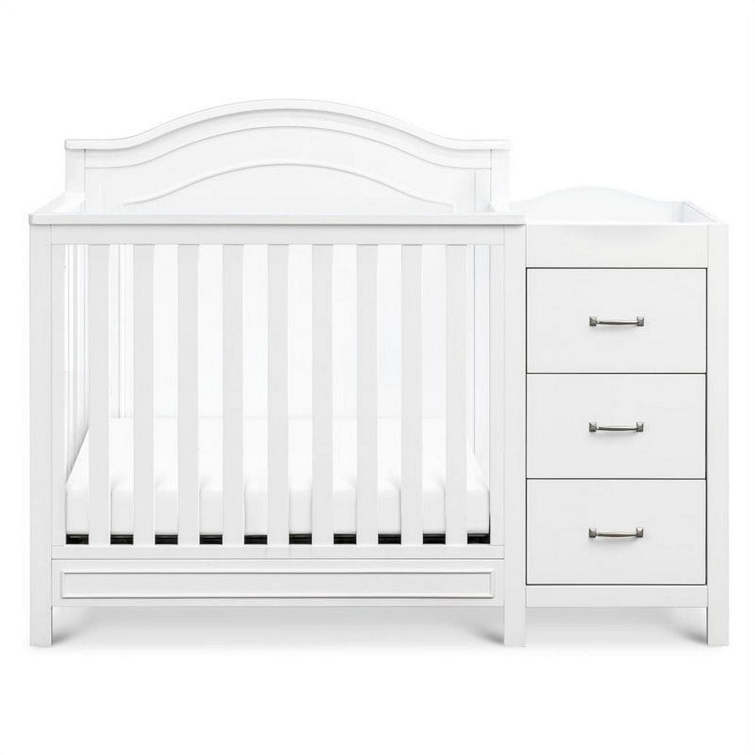 DaVinci Charlie 4-in-1 Convertible Mini Crib & Changer in White - Image 2