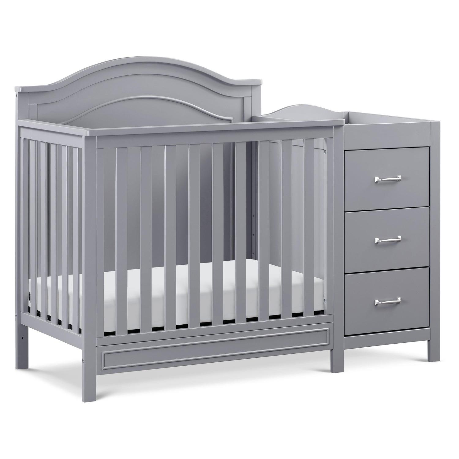 DaVinci Charlie 4-in-1 Convertible Mini Crib & Changer in Grey - Image 3