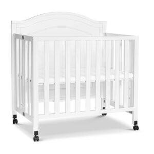 Davinci Charlie Pine Wood and MDF Folding Portable 3-In-1 Mini Crib in White