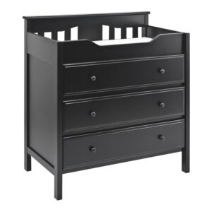DaVinci Jayden 3-Drawer Changer Dresser in Ebony Black