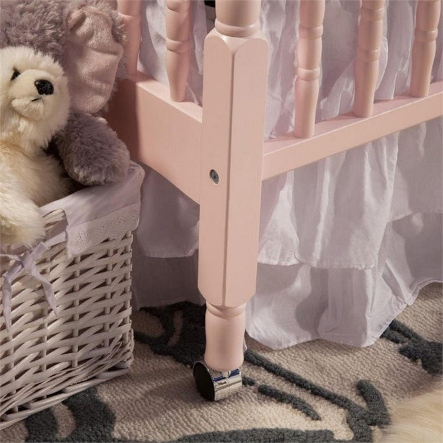 DaVinci Jenny Lind 3-in-1 Convertible Crib in Pink Blush - Image 9