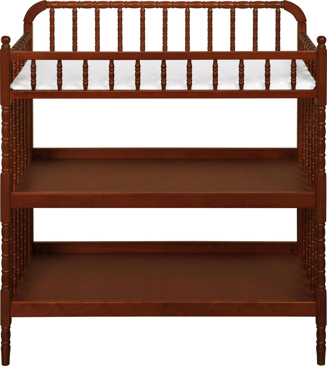 DaVinci Baby Jenny Lind Changing Table with 1" Waterproof Pad, Rich Cherry Finish - Image 4