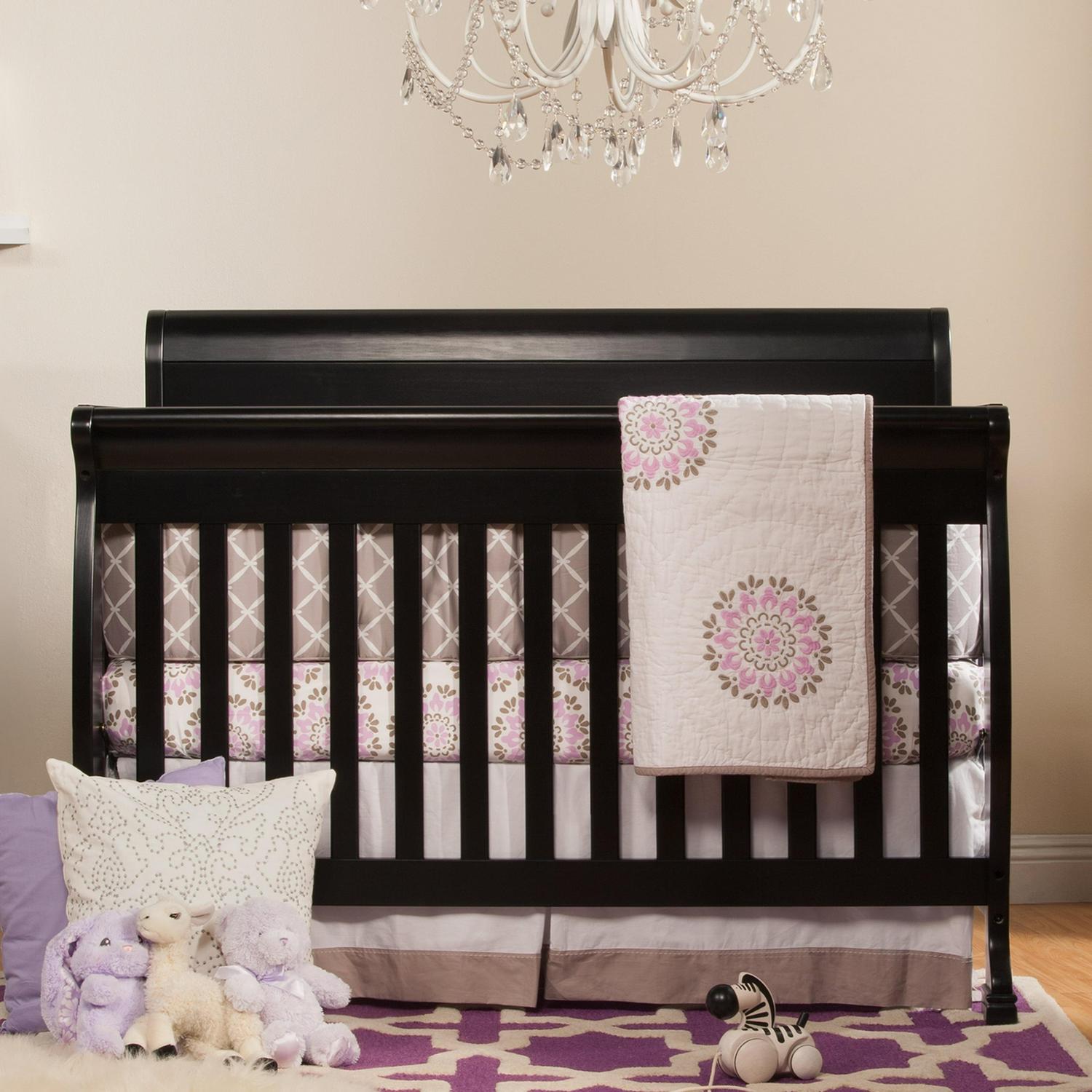 DaVinci Baby Kalani 4-in-1 Convertible Crib in Ebony Black, Greenguard Gold Certified - Image 10