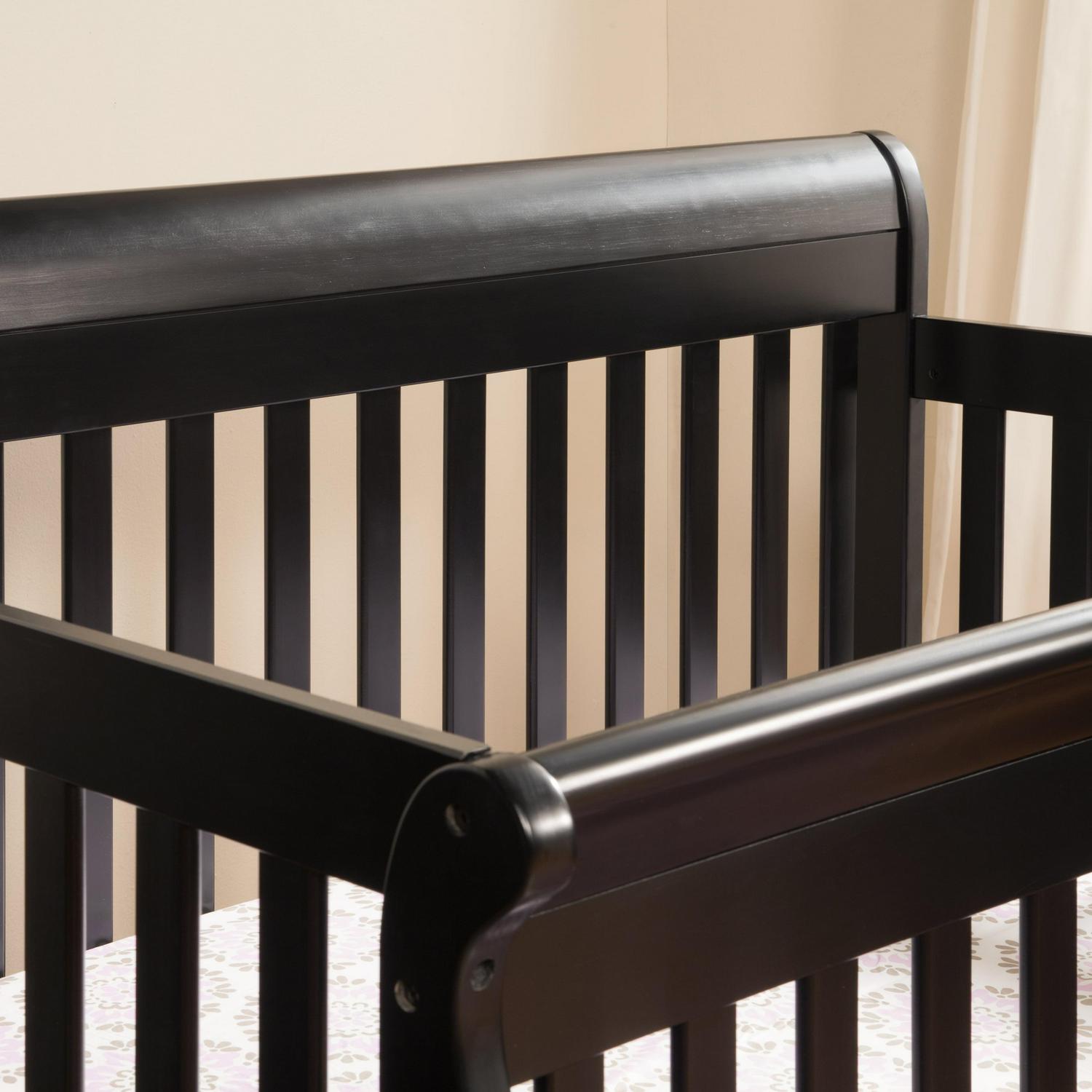 DaVinci Baby Kalani 4-in-1 Convertible Crib in Ebony Black, Greenguard Gold Certified - Image 3