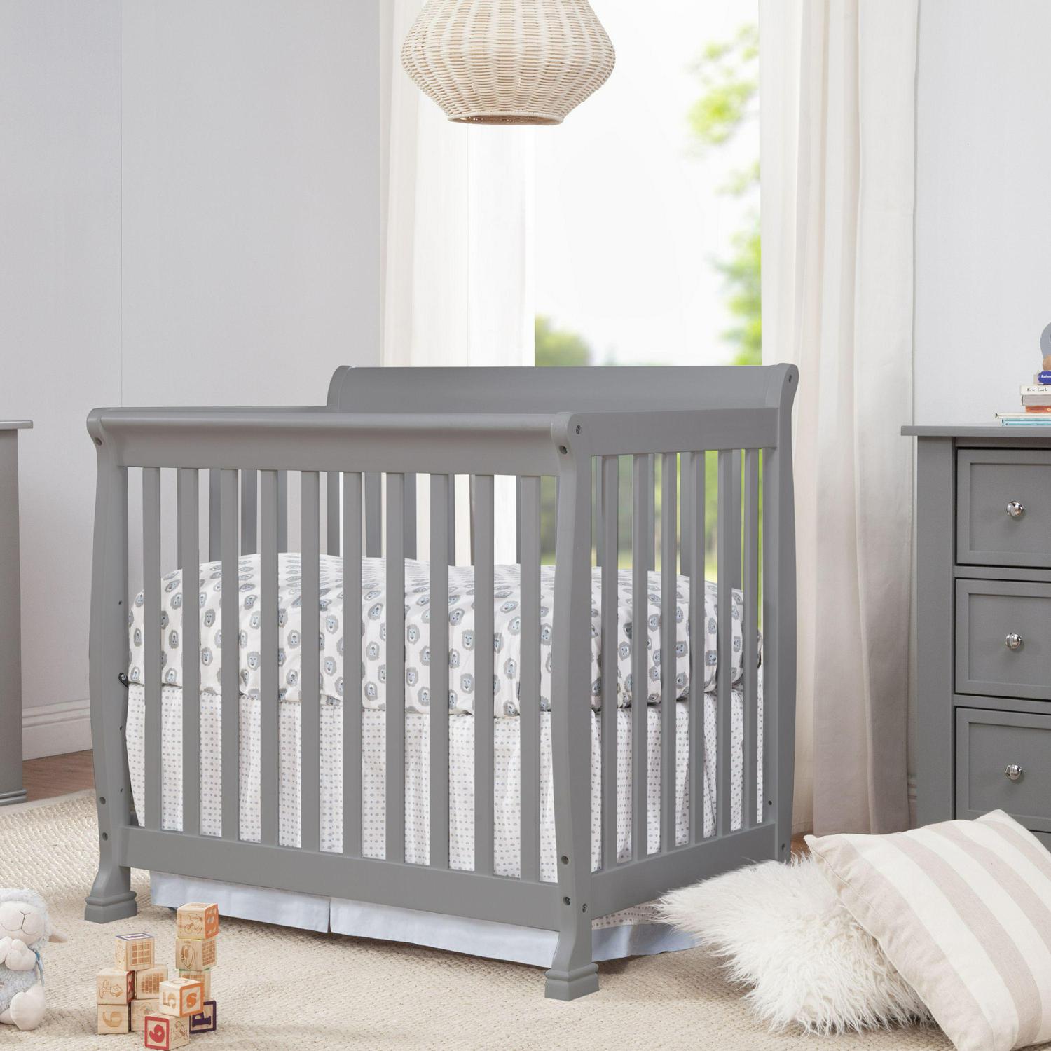 DaVinci Kalani 4-in-1 Convertible Mini Crib, Gray - Image 7