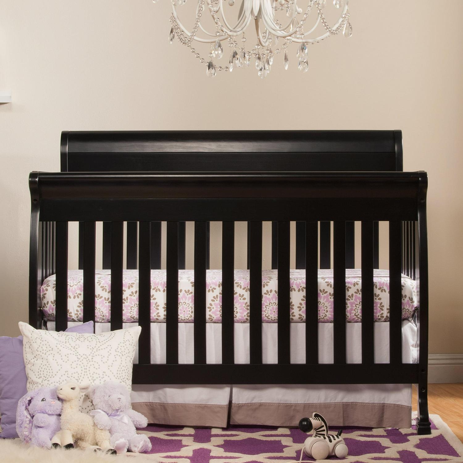 DaVinci Baby Kalani 4-in-1 Convertible Crib in Ebony Black, Greenguard Gold Certified - Image 8