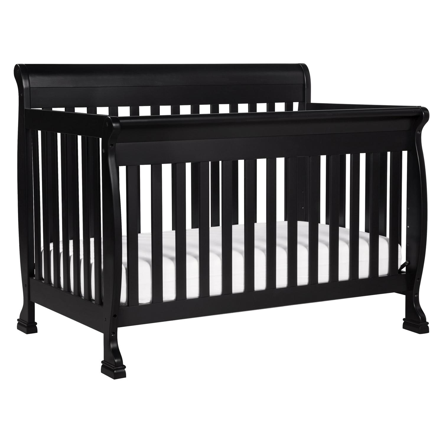 DaVinci Baby Kalani 4-in-1 Convertible Crib in Ebony Black, Greenguard Gold Certified